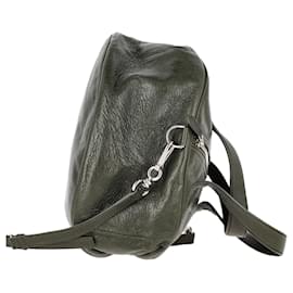 Balenciaga-Balenciaga Air Hobo Runde Tasche aus dunkelgrünem Leder-Grün