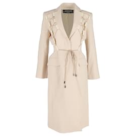 Jacquemus-Jacquemus Le Manteau Abrigo con cordones Lacciu de lana beige-Beige