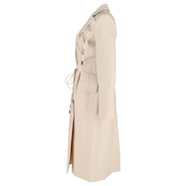 Jacquemus-Jacquemus Le Manteau Abrigo con cordones Lacciu de lana beige-Beige
