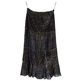 Jupe Midi Imprimée Altuzarra en Viscose Métallisée Doré Métallisé