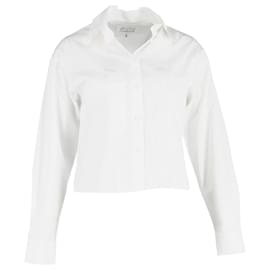 Maison Martin Margiela-Maison Margiela Cropped Button-Up Shirt in White Cotton-White