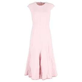 Gabriela Hearst-Gabriela Hearst Cap Sleeve Dress in Pink Viscose-Pink