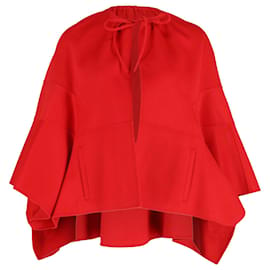 Valentino-Valentino Cape in Red Wool-Red