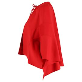 Valentino-Valentino Cape in Red Wool-Red