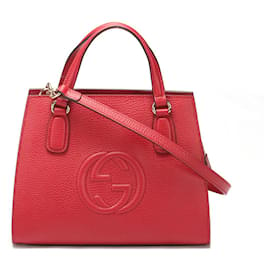 Gucci-Sac bandoulière en cuir Gucci Leather Soho Satchel en excellent état-Autre