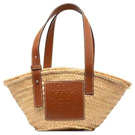 Loewe-Loewe Raphia Basket Tote Bag Matière Naturelle Tote Bag en Bon état-Autre