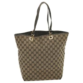 Gucci-GUCCI GG Lona Tote Bag Bege 002 1098 Auth yk11131-Bege