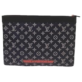 Louis Vuitton-LOUIS VUITTON Monogram Ink Pochette Apollo Bolso de mano Azul marino M62905 LV Auth 68097UNA-Azul marino