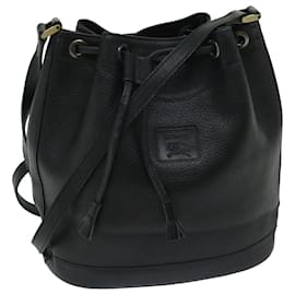 Autre Marque-Burberrys Shoulder Bag Leather Black Auth 68201-Black