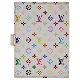 Louis Vuitton-LOUIS VUITTON Multicolor Agenda PM Tagesplaner Cover Weiß R.21074 LV Auth 67747-Weiß