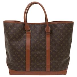 Louis Vuitton-LOUIS VUITTON Monogram Sac Weekend GM Tote Bag M42420 LV Auth 68408-Monogram