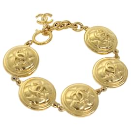 Chanel-CHANEL COCO Mark Armband Goldfarben CC Auth bs12495-Andere