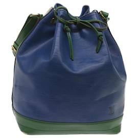 Louis Vuitton-LOUIS VUITTON Epi Noe Bandolera Bicolor Verde Azul M44044 LV Auth 67967-Azul,Verde