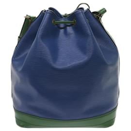 Louis Vuitton-LOUIS VUITTON Epi Noe Shoulder Bag Bicolor Green Blue M44044 LV Auth 67967-Blue,Green