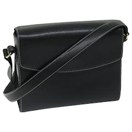 Bally-BALLY Shoulder Bag Leather Black Auth bs12469-Black