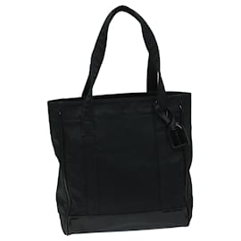 Gucci-GUCCI Tote Bag Nylon Black Auth 68187-Black