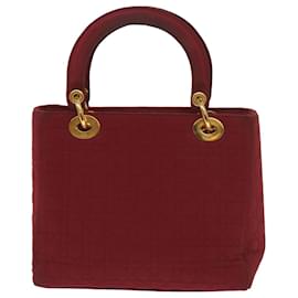 Christian Dior-Christian Dior Canage Hand Bag Nylon Red Auth ep3553-Red