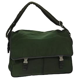 Prada-PRADA Shoulder Bag Nylon Green Auth ac2814-Green