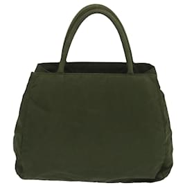 Prada-PRADA Hand Bag Nylon Khaki Auth 67980-Khaki