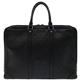 Louis Vuitton-LOUIS VUITTON Damier Infini Porte Documents Voyage Bag Black N41146 Auth bs12526-Black