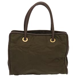 Céline-CELINE Bolso Tote Nylon Caqui Auth 68072-Caqui