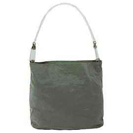 Prada-PRADA Shoulder Bag Nylon Khaki Auth 67988-Khaki