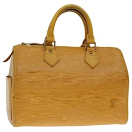 Louis Vuitton-Louis Vuitton Epi Speedy 25 Handtasche Tassili Gelb M43019 LV Auth 67674-Andere