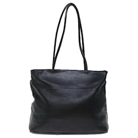 Prada-PRADA Tote Bag Leather Black Auth ep3624-Black