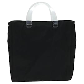 Prada-PRADA Hand Bag Nylon Black Auth fm3213-Black