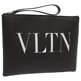 Valentino-VALENTINO Pochette Pelle Nera XY2P0299Aut. LVN 67606UN-Nero