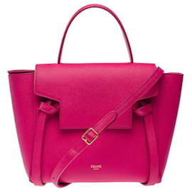 Céline-CELINE Belt Bag in Pink Leather - 101767-Pink