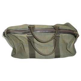 Autre Marque saco de viagem Holland e Holland em tweed com alça de ombro Caqui