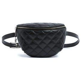 Chanel Classique CC Bag On adjustable Belt Leather Black Pristine Noir
