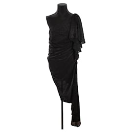 Roberto Cavalli-Black asymmetrical dress-Black