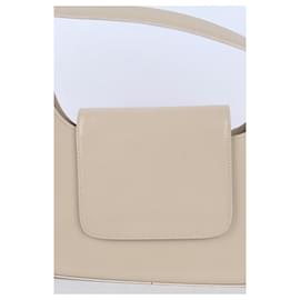 Lancel-Leather shoulder bag-Beige