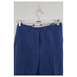 Loro Piana-Pantalon en lin-Bleu