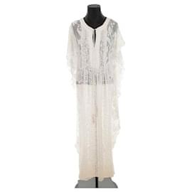 Autre Marque-Kleid mit Spitze-Weiß