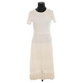 Claudie Pierlot-vestido de algodón-Crudo