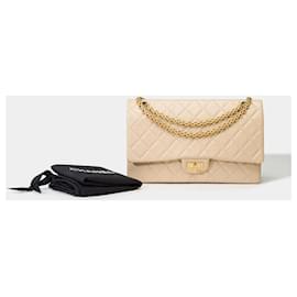 Chanel-Chanel bag 2.55 in Beige Leather - 101770-Beige