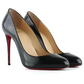 Christian Louboutin-Escarpins CHRISTIAN LOUBOUTIN.UE 38.5 Cuir-Noir