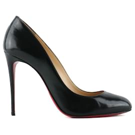 Christian Louboutin-CHRISTIAN LOUBOUTIN Tacones T.UE 38.5 Cuero-Negro