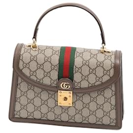 Gucci-Bolsos GUCCI Tela-Castaño