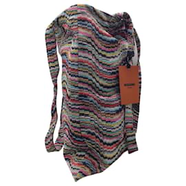 Autre Marque-Missoni Multicolored Metallic Knit Shopping Tote Bag-Multiple colors