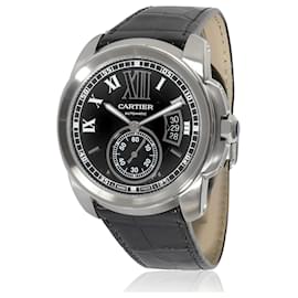 Cartier-Cartier Calibre de Cartier W7100014 Relógio masculino em aço inoxidável-Outro