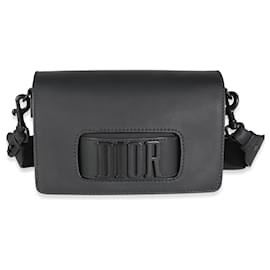 Christian Dior-Christian Dior Black Ultramatte Calfskin Dio(r)revolution Flap Bag-Black