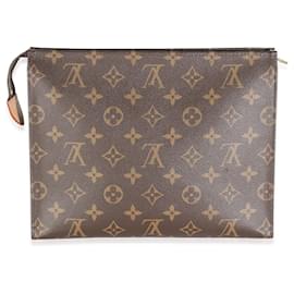 Louis Vuitton-Neceser de lona con monograma de Louis Vuitton 26-Castaño