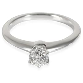 Tiffany & Co-TIFFANY & CO. Anello di fidanzamento con diamante in platino D VVS2 0.36 ctw-Altro