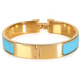 Hermès-Hermès Clic H Teal Bracelet in  Gold Plated-Other