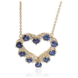 Tiffany & Co-TIFFANY & CO. Vintage Sapphire Diamond Fashion Pendant in 18k yellow gold-Other