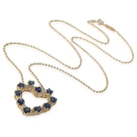 Tiffany & Co-TIFFANY & CO. Vintage Sapphire Diamond Fashion Pendant in 18k yellow gold-Other